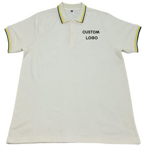 Polo en coton uni coupe classique avec col à revers et fermeture boutonnée, impression personnalisée, chemises décontractées, logo personnalisé, polos pour hommes - Product Image 1