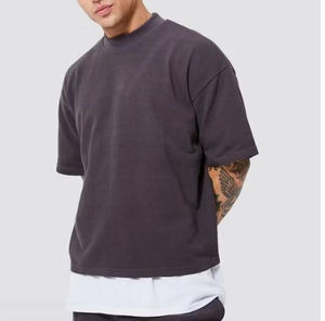 Camiseta Hip Hop para Hombre, 100% Algodón Puro, Diseño de Logotipo Personalizado, Impresa, Transpirable, Peso de Tela 300g, Corte Regular, Venta al Por Mayor - Product Image 5