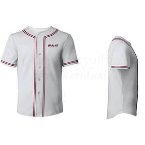 Camiseta de Béisbol 100% Poliéster Genuina, Nuevo Diseño, Secado Rápido, Transpirable, Ligera, Logotipo Personalizado, Tallas Grandes, Stock al por Mayor - Product Image 1