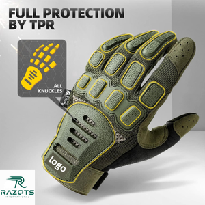 Gants de course d'été unisexes à doigts complets Nouveau style de gants de sport en cuir pour le cyclisme et la moto en plein air - Product Image 5