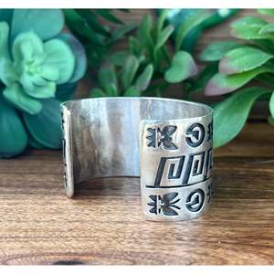 Navajo Golden Hill Turquoise & Sterling <b>Silver</b> Butterfly Design Fashion <b>Cuff</b> <b>Bracelet</b> - Product Image 4