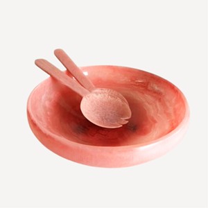 RESIN SALAD BOWL LIGHT PINK Wood & Resin Bowl Online at Best Price Customized Size Made in India - Product Image 4