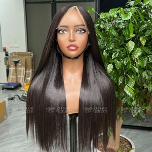 HD/Swiss Lace Front perruques de cheveux humains 7x7 taille S, M, L perruques droites d'os superbe 300g perruque avant de dentelle de noeuds blanchis sans colle - Product Image 4