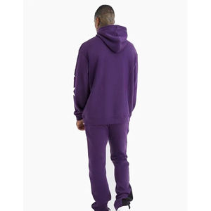 Survêtement baggy survêtement ample et surdimensionné pour hommes, ensemble deux pièces personnalisé de coupe ample à capuche et joggings, fournisseur de gros - Product Image 5
