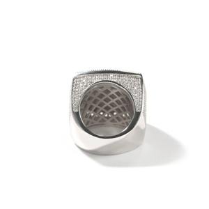 Popular GRA certificado VVS Moissanite diamante chapado en oro plata esterlina 925 Iced Out Mini letra personalizado Hip Hop anillo - Product Image 3