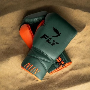 Guantes de Boxeo Personalizados con Logotipo Bordado, Color Naranja y Verde, Guantes de Boxeo de Piel Auténtica para Entrenamiento y Sparring en Oferta - Product Image 5