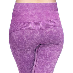 Mallas de mujer de cintura alta con lavado ácido superventas en Color sólido, mallas de mujer de lavado ácido con lazo de longitud completa - Product Image 5