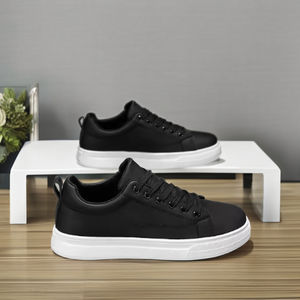 Botines Casuales para Hombre para Todas las Temporadas, Ligeros, Diseño Deportivo de PU, Antideslizantes, con Malla Transpirable, Aumento de Altura, Flexibles, Clásicos - Product Image 1