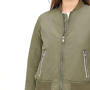 2025 Nueva temporada de primavera, chaquetas de cuero genuino para mujer, chaqueta de cuero Bomber negra para mujer, chaquetas Bomber informales para mujer - Product Image 6