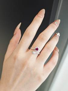 แหวนเงินแท้ 925 ชุบทองคำขาว 14K ประดับมุกน้ำจืดรูปหยดน้ำ ฝังเพชรโมอิสซาไนต์ แหวนดีไซน์หรูสำหรับงานปาร์ตี้ของผู้หญิง - Product Image 6