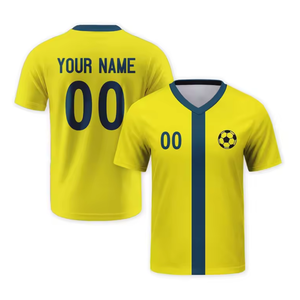 เสื้อเจอร์ซีย์ฟุตบอลสำหรับใส่เล่นฟุตบอลเสื้อกีฬาแขนสั้นขนาดใหญ่พิเศษระบายอากาศได้ดีพิมพ์ลายดิจิตอลออกแบบได้ตามที่ต้องการ - Product Image 2