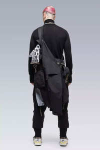 New Arrivals Large Pocket <b>Jacket</b> Hooded Functional Cyberpunk Design Lightweight <b>Black</b> Top for Outdoor Hiking <b>Long</b> Canvas Thin - Product Image 2