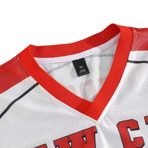 Maillot de football à manches courtes en maille, coupe ample, personnalisé, de haute qualité, avec nom et numéro d'équipe sublimés, pour adultes, pour l'entraînement - Product Image 3