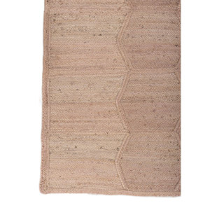 Tapis en jute et chanvre à motifs géométriques Nomadic Threads, rouge et orange, tissage plat pour usage domestique - PDJT-807 - Product Image 4