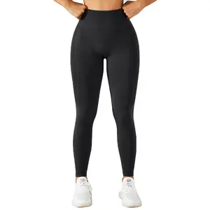 Leggings femininas sensuais cintura alta, novidade de 2203 cores, sem costura, sexy, para treino, yoga, academia
