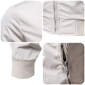 Bombardero de invierno de alta calidad para hombre, cuello levantado personalizado, rompevientos, prendas de vestir informales, patrón de polietileno, ropa terminada, Haus Industries - Product Image 5