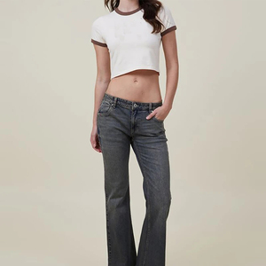 Top Corto de Alta Calidad para Mujer, Camiseta Holgada al por Mayor, Top Corto para Mujer - Product Image 2