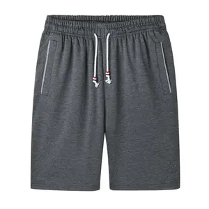 Shorts d'hiver sportifs pour hommes, imprimés, respirants, en toile, taille mi-haute élastique, 100% coton peigné non tissé, séchage rapide, anti-plis, 220g - Product Image 2