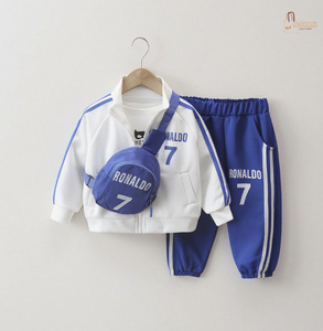 Traje deportivo de otoño para niños, nuevo conjunto deportivo informal de manga larga para niños con estampado de Letras a la moda, ropa de bebé para niños - Product Image 2