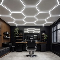 Lámpara de Trabajo LED Hexagonal de Aluminio para Estación de Barbería, 6000K, CRI 90