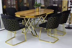 Conjuntos de comedor modernos y elegantes de lujo, muebles contemporáneos elegantes para el hogar, Villa convertible minimalista, cocina, sala de estar - Product Image 2