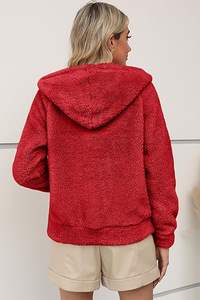 Chaqueta de Forro Polar Sherpa con Capucha, Ligera y Moderna para Primavera/Otoño - Product Image 6