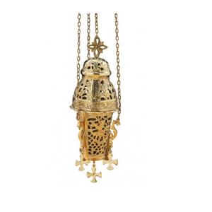 Brûleur d'encens en laiton tendance avec chaîne suspendue 100% bois de santal naturel désodorisant d'encens indien utilisation toutes saisons - Product Image 4