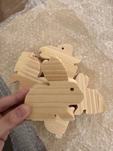 Vietnamien en gros animaux en forme de hêtre en bois Animal de dentition enfants animaux en bois colorés à la main - Product Image 2