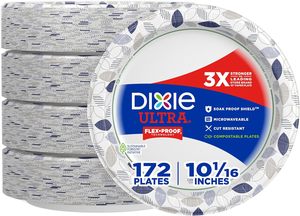 Dixie Ultra, grandes assiettes en papier, 10 pouces, 172 pièces, 3 fois plus résistantes *, résistantes au micro-ondes, résistantes au trempage, résistantes aux coupures - Product Image 3