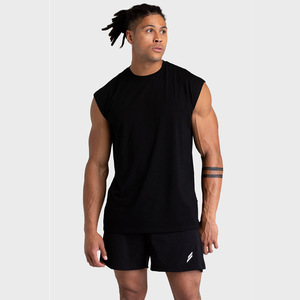 <b>Men's</b> High Quality Knitted Cotton O-Neck Gym Tank Tops Breathable Sporty Casual <b>Singlet</b> - Product Image 4