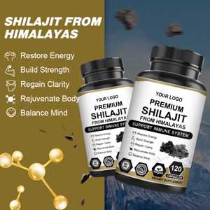Capsules de Shilajit OEM/ODM 500mg, Shilajit Pur de l'Himalaya, 60 Capsules Riches en Acide Fulvique pour Améliorer l'Endurance, l'Énergie et la Puissance - Product Image 3