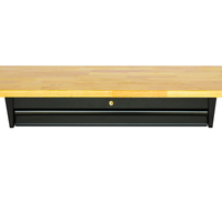 Banc de travail convertible réglable en hauteur de 117 cm, bureau assis-debout moderne silencieux avec cadre en bois et en métal pour usage commercial