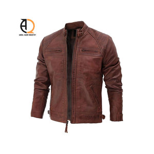 Chaqueta de Cuero para Hombre, Elegante, para Invierno, con Logotipo Frontal, Color Personalizado y Diseño Cortavientos - Product Image 2