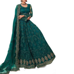 Vente en gros de nouvelles robes brodées élégantes à manches longues personnalisées pour femmes grande taille pakistanaise fête la plus vendue en usine - Product Image 2