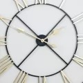 Grande horloge murale en métal noir et argenté pour la décoration murale, exportateur en gros - Product Image 6