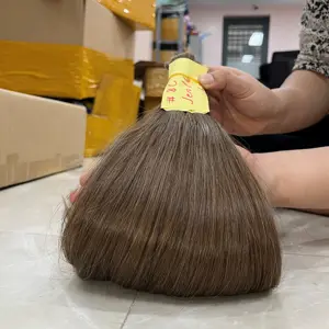 Soft and Silky Colored bulk hair #8c from 100% Vietnamese human hair in top quality wholesale price