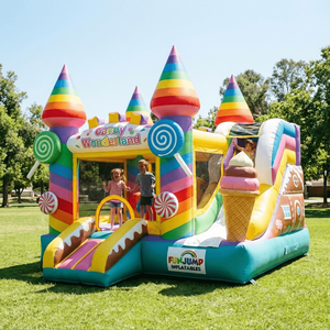 Grande Castello Gonfiabile a Tema <span class=keywords><strong>Jurassic</strong></span> con Scivolo e Area Arrampicata, Parco Giochi Gonfiabile Resistente per Parchi Divertimento - Product Image 5