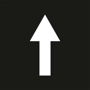 Pochoir de peinture en aluminium 100x100cm pour signalisation fléchie vers l'avant, en matériau PET métallique durable, pour le dessin - Product Image 1