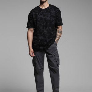 Camiseta de gran tamaño para hombre, ropa de calle, Camiseta de algodón 100%, camiseta Vintage personalizada con lavado ácido en blanco - Product Image 3
