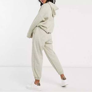 Survêtements pour femmes de qualité supérieure, taille plus, couleur unie, sweats à capuche personnalisés, vêtements de sport, vêtements de sport, prix de gros, MOQ faible - Product Image 3