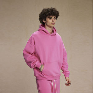 Pull à capuche de haute qualité pour hommes imprimé coupe régulière rue sweat à capuche solide style décontracté plus manteau Hoodies - Product Image 5