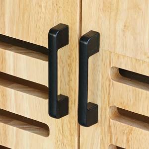 80x35x100cm Minimalist 2-Door Shoe Cabinet Rubber Wood KG68073 Living Room Furniture - Product Image 5