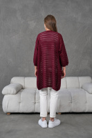 Cárdigan calado Beige de alta calidad para mujer, suéter largo de punto informal con estampado, Jersey informal con logotipo en la espalda