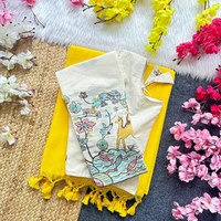 Tenue traditionnelle indienne, sari en coton khadi avec broderie, chemisier pour femme, fabricant de Surat au prix le plus bas