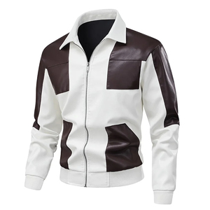 Mode décontracté chaud manteau grande taille en peau de mouton cuir hiver hommes mode vestes en cuir - Product Image 3