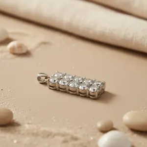 Pendentif en argent 925 avec zircone cubique pour femmes, pendentifs et breloques en cristal pour un usage quotidien - Product Image 2