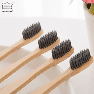Manche en bois bambou brosse à dents famille Pack les deux tailles bambou brosse à dents brosse à dents pour animaux de compagnie pour voyage - Product Image 2