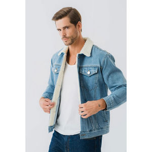 Nouvelle arrivée Veste en jean en coton pour homme Mode Vente en gros personnalisée Manteau en jean Hiver Tricoté Service OEM Nouveau tricot d'hiver - Product Image 1