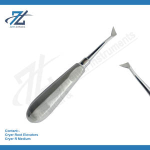 Elevadores de raíces Cryer Right Elevadores de extracción dental de acero inoxidable de alta calidad media Fabricante de luxación Pakistán - Product Image 2