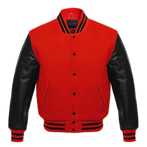 Veste universitaire Letterman College bomber de style américain veste universitaire en laine - Product Image 2